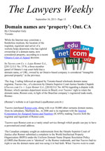 Domain Names are Property